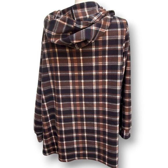 Cuddl Duds Fleecewear Fleece Blanket Wrap Cardigan With Hood and Pockets L / XL - Picture 4 of 8